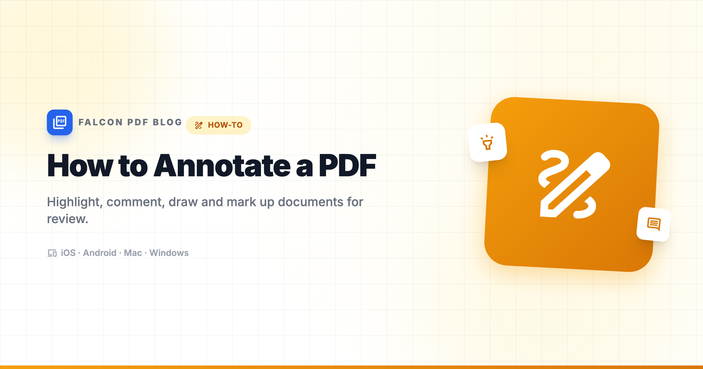 Highlighting and commenting on a PDF in Falcon PDF