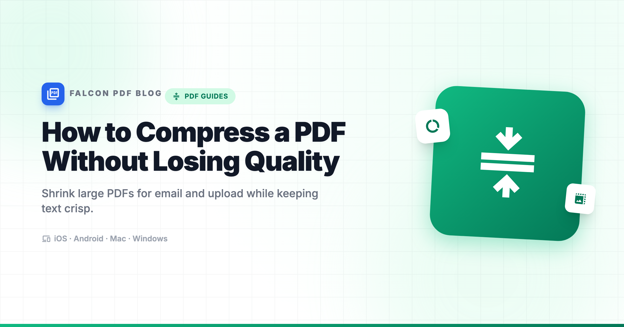 Compressing a large PDF in Falcon PDF